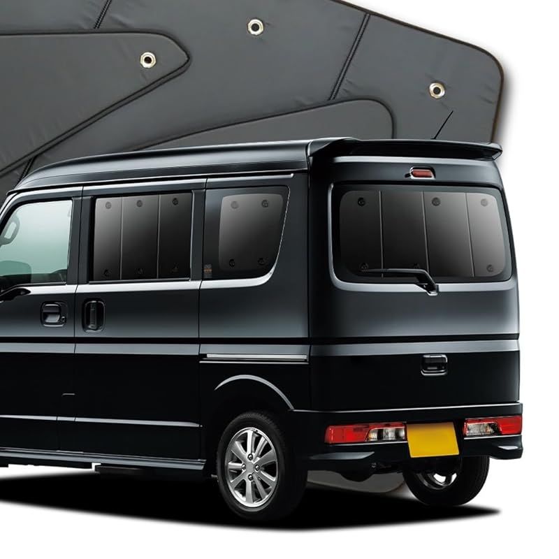 趣味職人 プライバシー サンシェード 車 NV100 クリッパー DA17V 系 DA17W 系 リア カーテン 車中泊 グッズ 対応 01s-b014-re 0