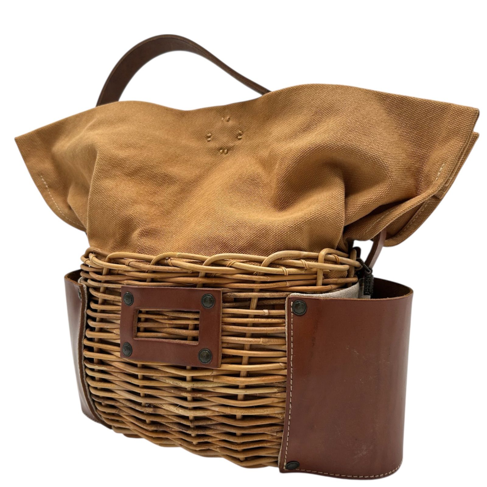 Ebagos かごバッグ ebagos エバゴス キャンバス・かご袋ハンド