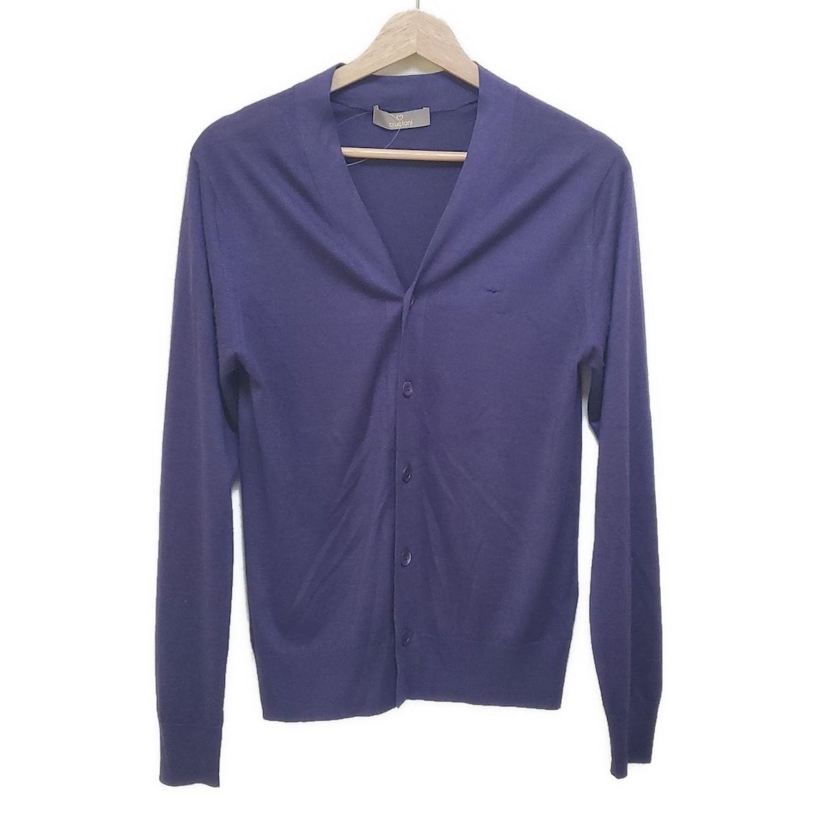 Cruciani ネイビー カーディガン　48 クルチアーニ cruciani ネイビー Vネックカーディガン ネイビー