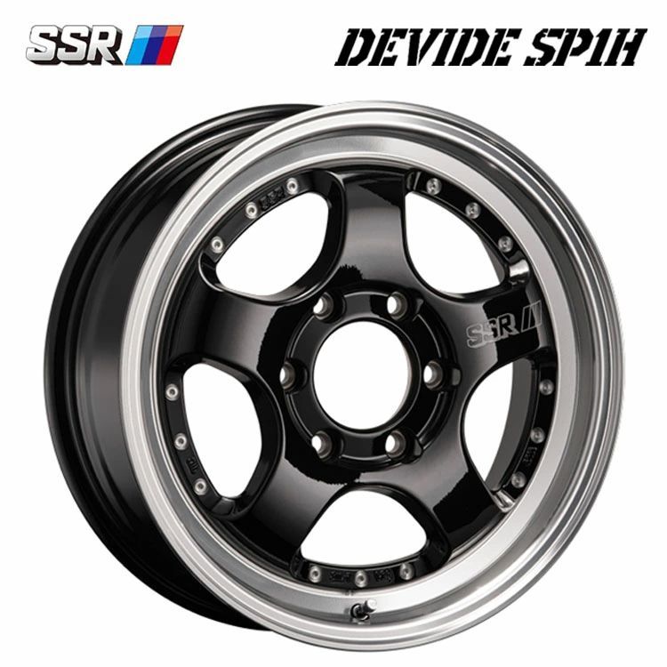 SSR DEVIDE SP1H 17インチ 6.5J 38 6H139.7 グロスブラックポリッシュ 4本