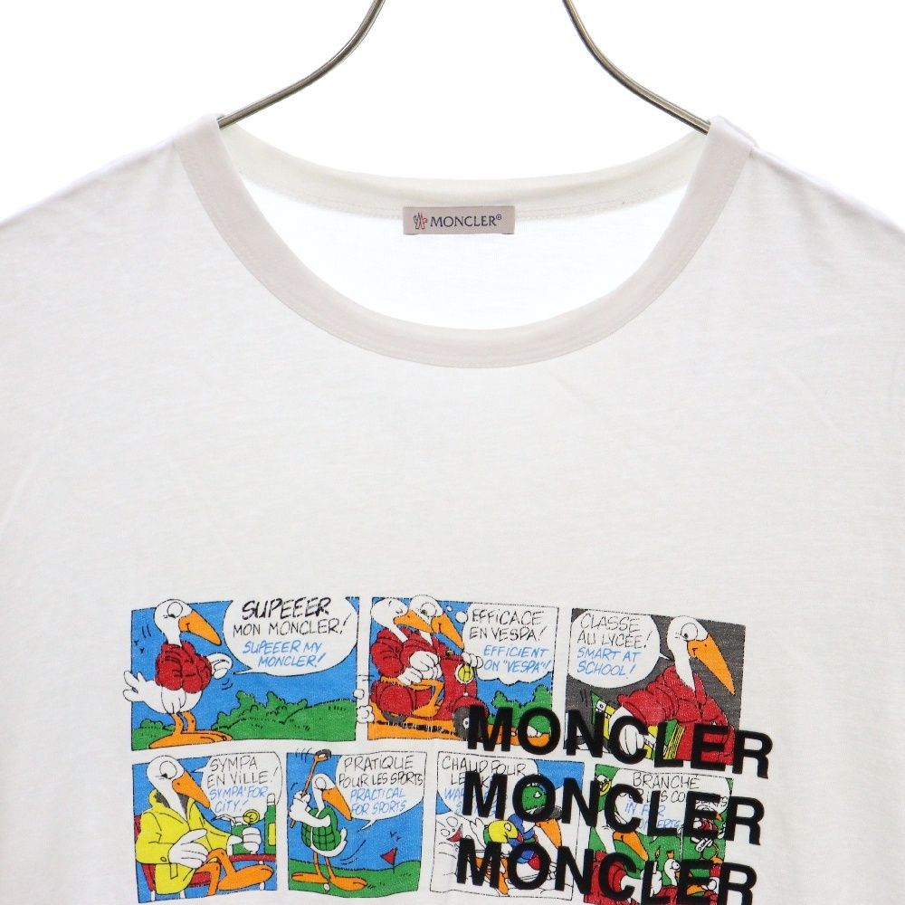 MONCLER (モンクレール) Maglia T-Shirt フロントコミックロゴプリント