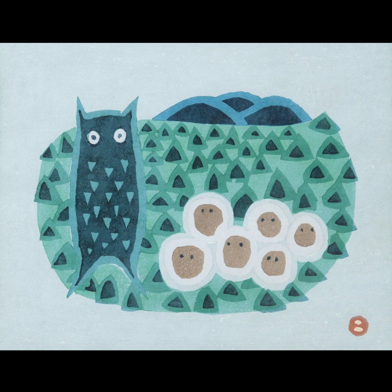 人気海外ブランドアイテム｜ファッション通販 畦地梅太郎 「六人の山」 木版画 75/150 直筆サイン 唐物 骨董 版画