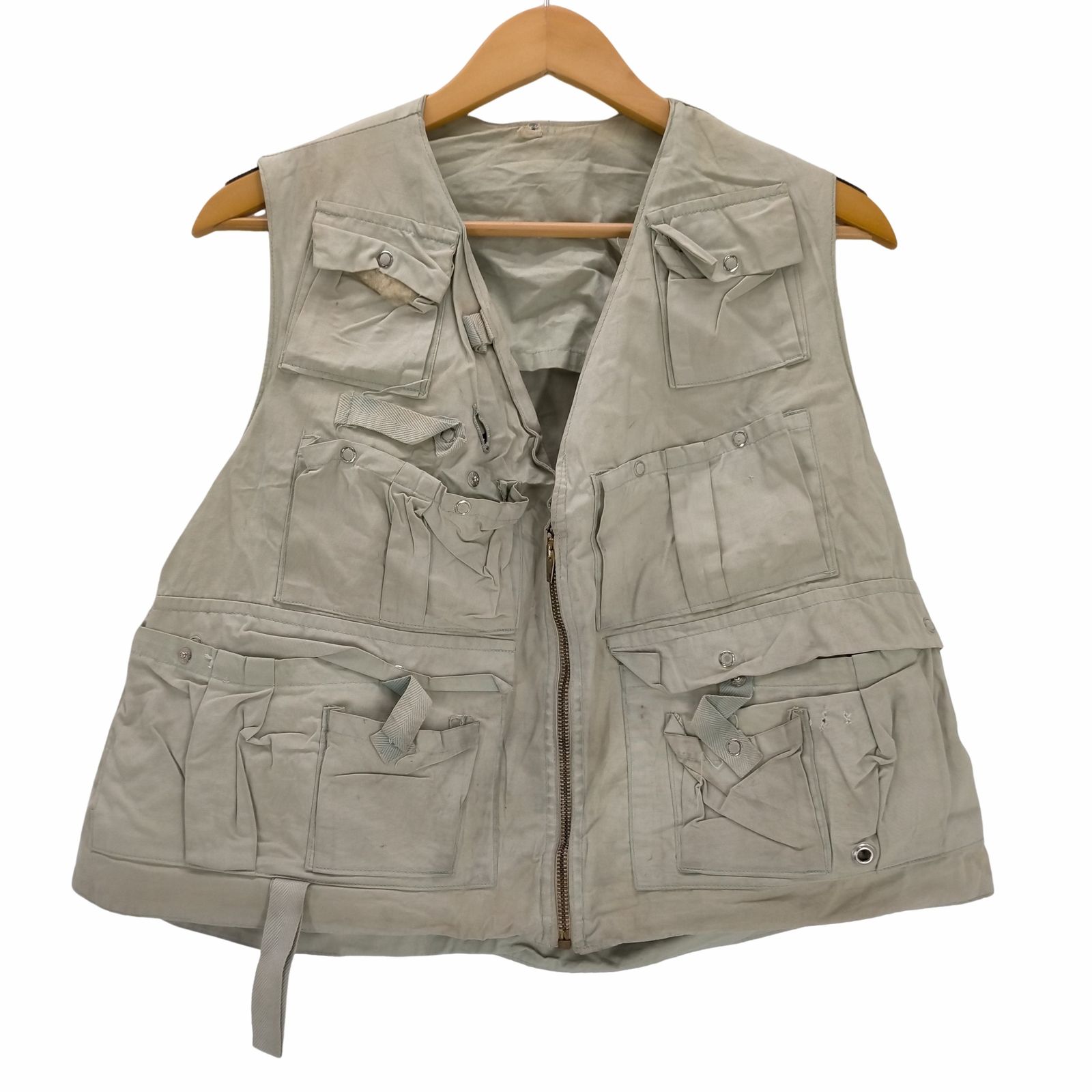 ユーズドフルギ USED古着 {{STEBCO}} 50-60S USA製 conmaticジップ フィッシングベスト メンズ 表記無