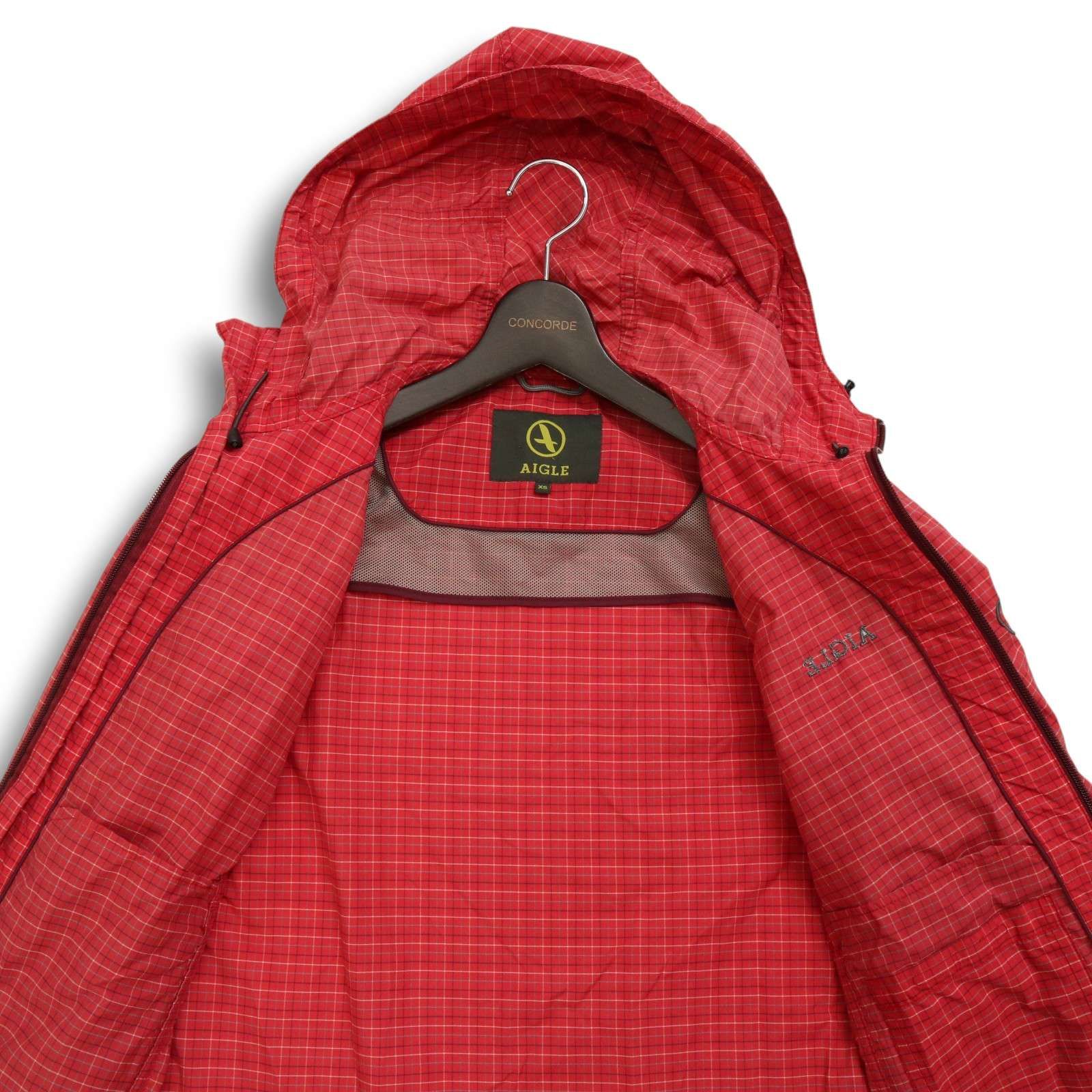 エーグル　AIGLE ナイロンジャケット AIGLE エーグル 通年☆ チェック柄 ナイロン ジップ パーカー