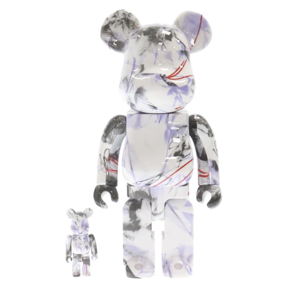 MEDICOM TOY (メディコムトイ) BE@RBRICK ベアブリック FUTURA 100% u0026 400% フューチュラ フィギュア 人形 ホワイト マルチ