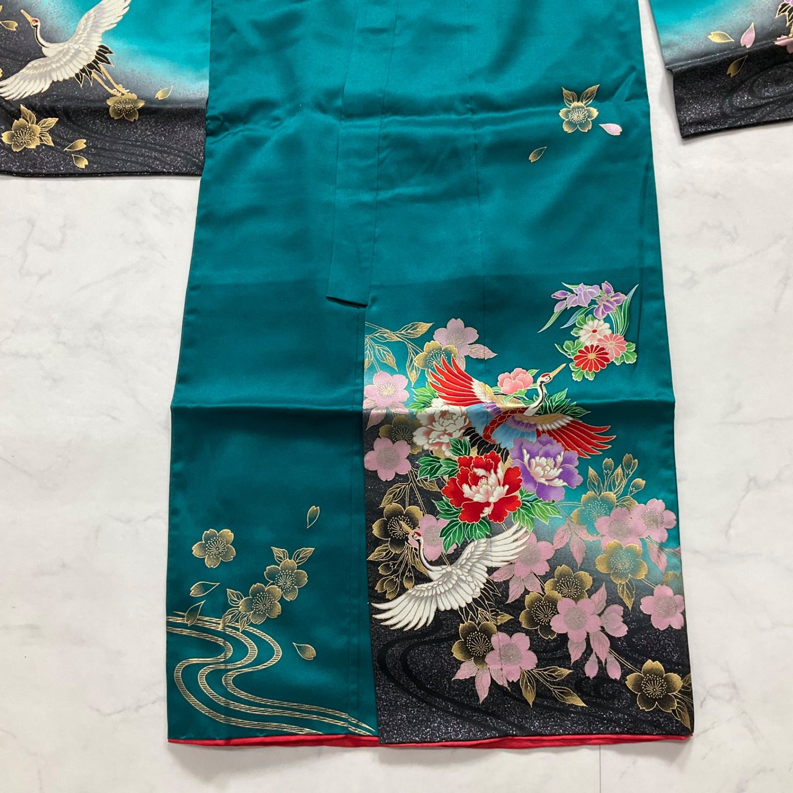 エメラルドグリーン　正絹着物　七五三　7歳　女の子　帯・はこせご一式セット 楽天市場】七五三 着物 7歳 フルセット レンタル 753 7歳女の子