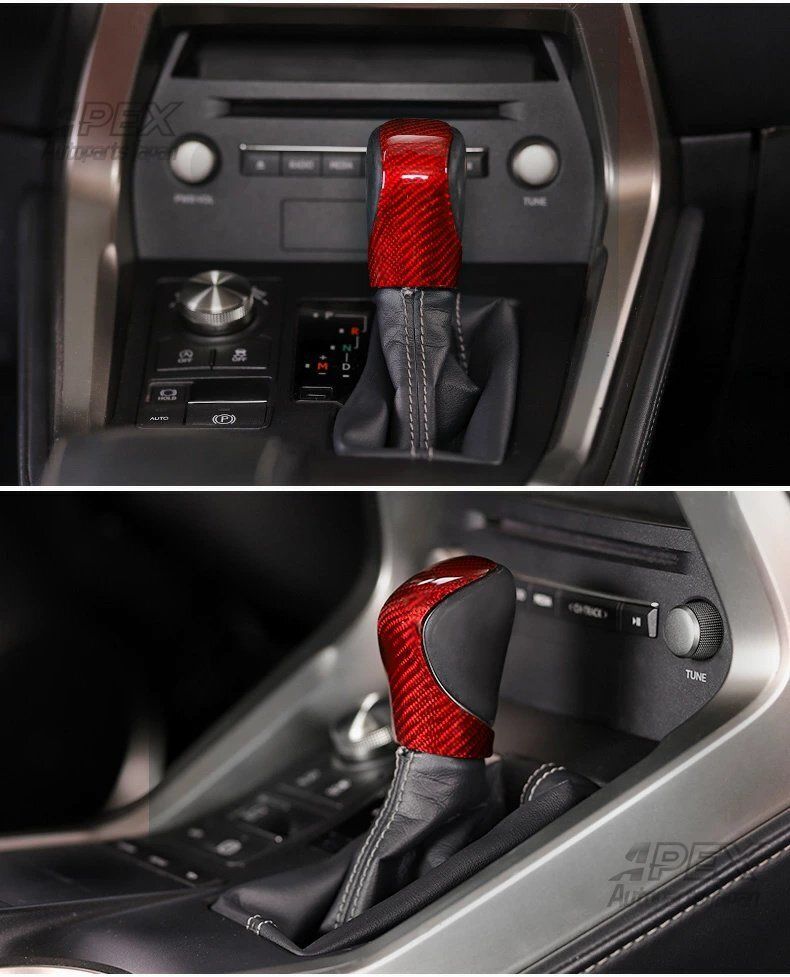 レクサス NX RX ES IS GS 用 シフトレバー カバー ガーニッシュ パーツ カーボン製 1個 選べる2色 FFCRYSTALESIA_COM