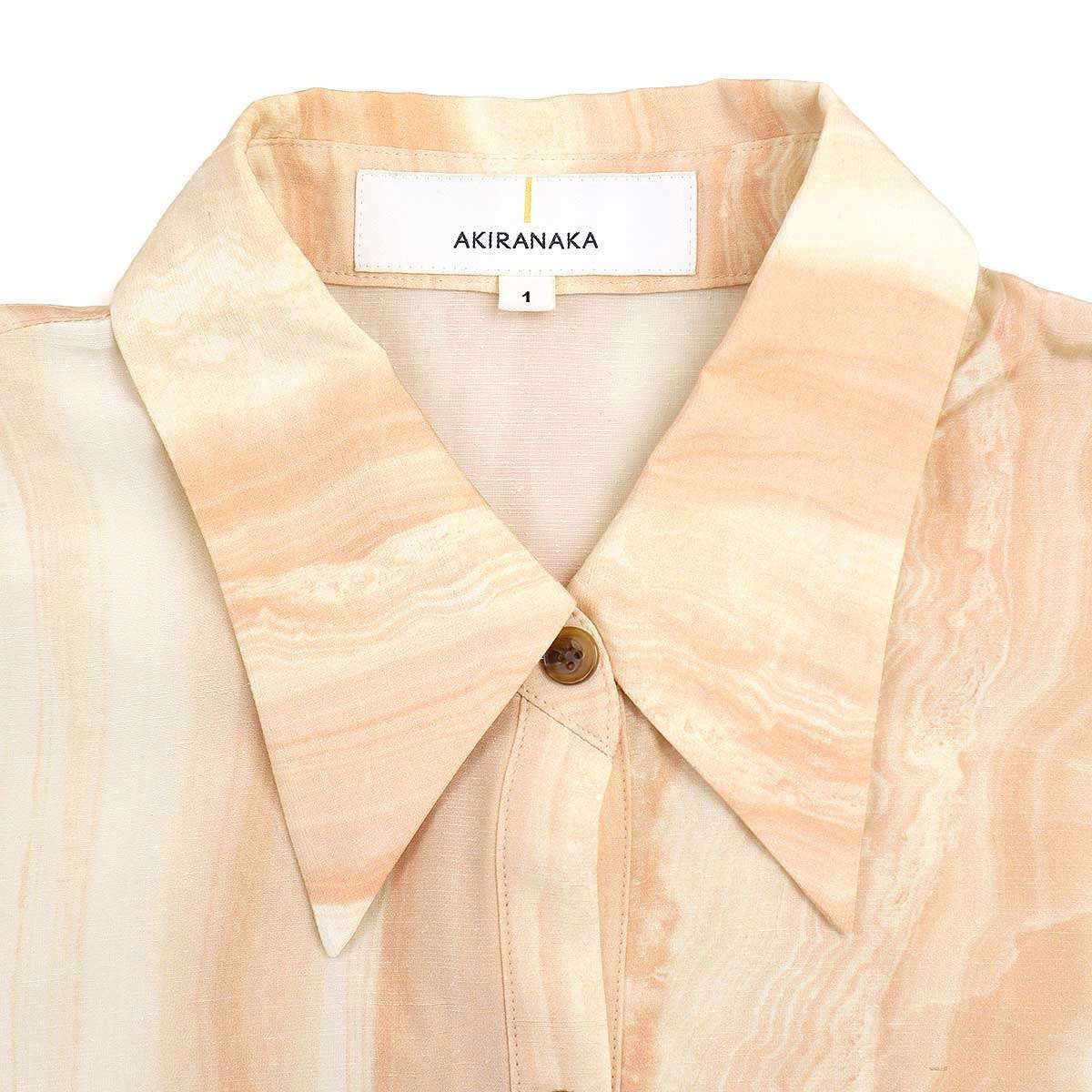 AKIRA NAKA アキラ ナカ 23AW Marble panel shirt マーブルパネル 