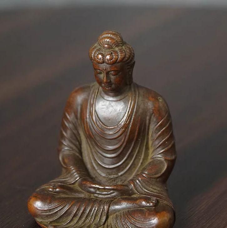 銅製 仏像 釈迦像 仏教美術 装飾品 工芸品 美術品 置物