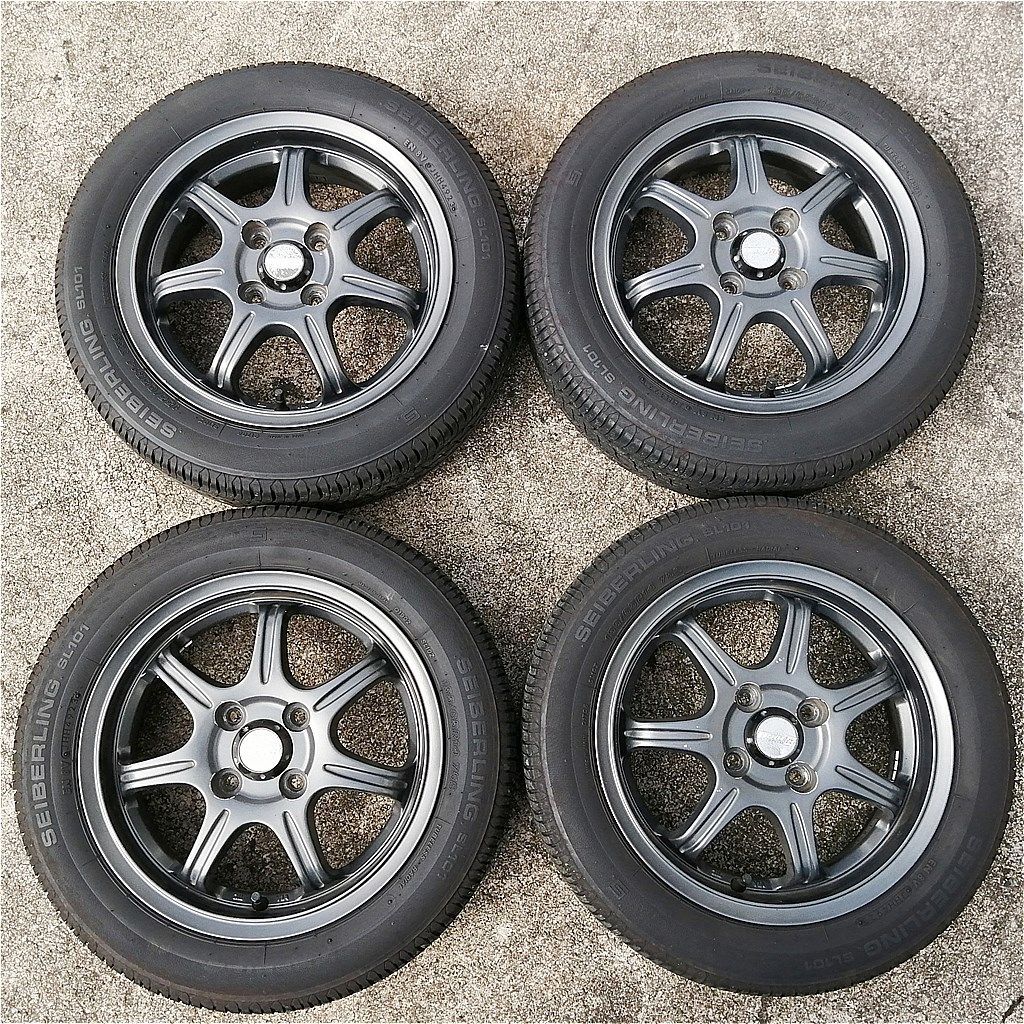 社外アルミ 14x4.5J 14インチ 夏タイヤ155 65R14 SEIBERLING SL101 製
