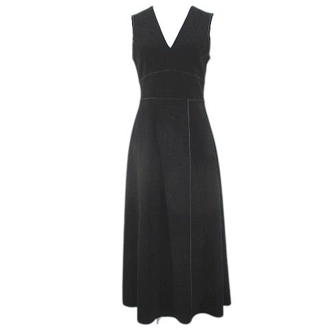 ザラ ZARA ノースリーブ ワンピース ロング丈 スエード調 XS 黒