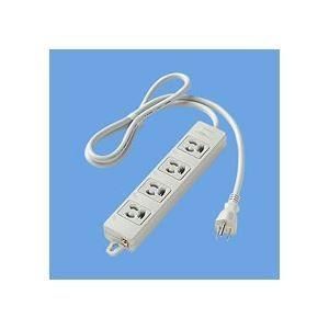 （まとめ）パナソニック マグネット付 OAタップ3P・4個口 グレー 1.0m WCH2414H 1個〔×3セット〕