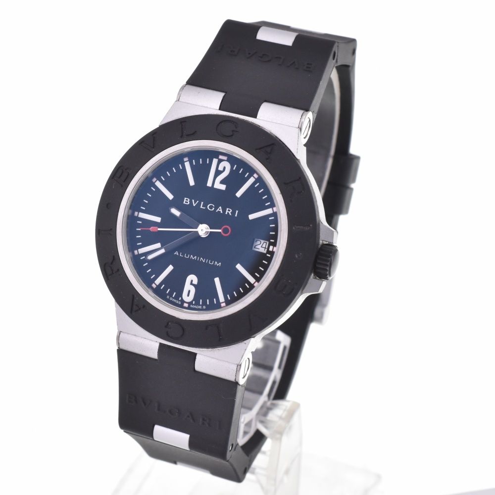 ブルガリ BVLGARI BB40AT アルミニウム デイト 自動巻き メンズ 内 き L 143165