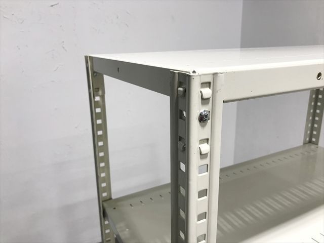 スチールラック 軽量 セミボルトレス 天地6段 オカムラ スノーホワイト