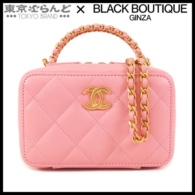 シャネル CHANEL ミニ チェーン バニティ バッグ ピンク ゴールド金具 ラムスキン 2WAY トップハンドルバッグ ショルダーバッグ  101738244 - メルカリ