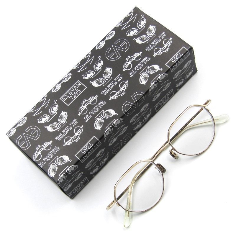 EYEVAN7285 アイヴァン7285 メガネフレーム MODEL.1002 度入り クラウンパント 819 ヴィンテージシルバー65007501