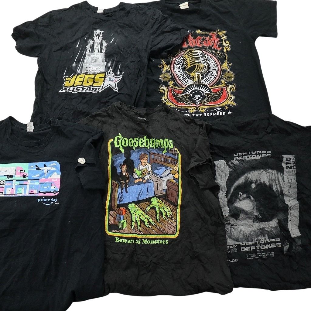 古着卸 まとめ売り 黒・グレー ボディ プリント 半袖Tシャツ 16 古着卸 まとめ売り 黒・グレー ボディ プリント 半袖Tシャツ 16