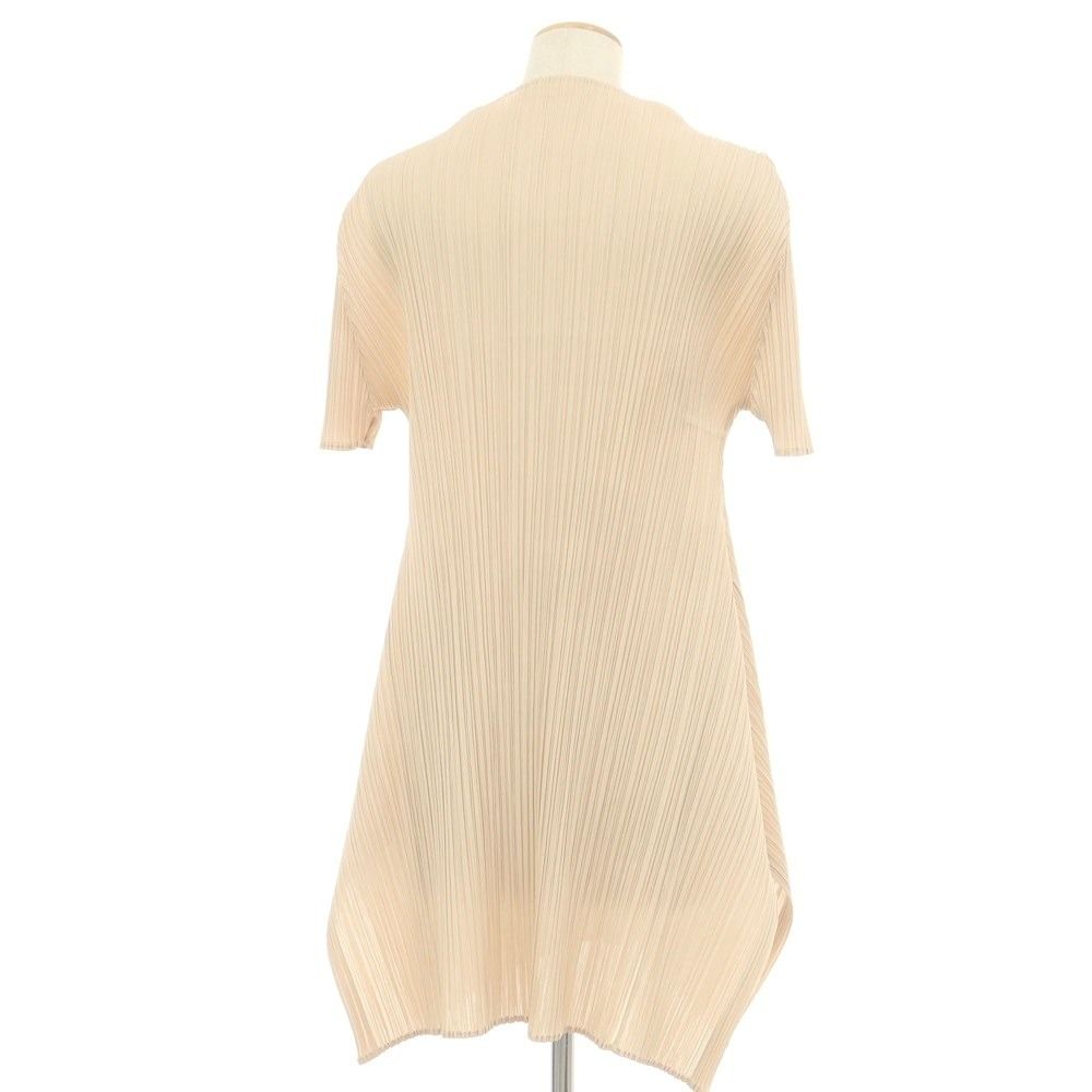  プリーツプリーズ PLEATS PLEASE 秋冬 ポリエステル系 プリーツ ハイネック 半袖 チュニック ライトベージュ サイズ表記なし L位 レディース 半袖 チュニック