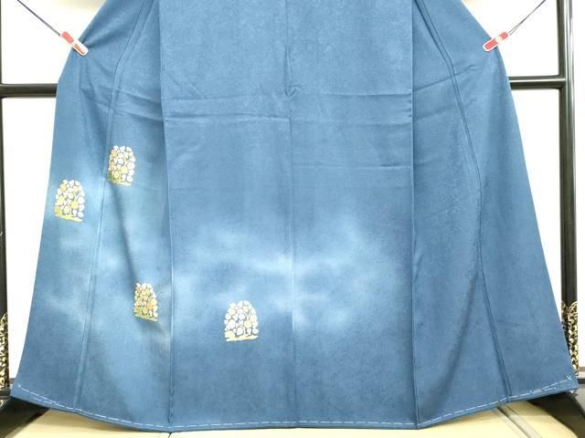 や*ー様 E0404★ 着物淡雪 ★ 正絹　袷　付下げ　小花の刺繍　　粋な暈し地 E0404☆ 着物淡雪 ☆ 正絹 袷 付下げ 小花の刺繍 粋な暈し地