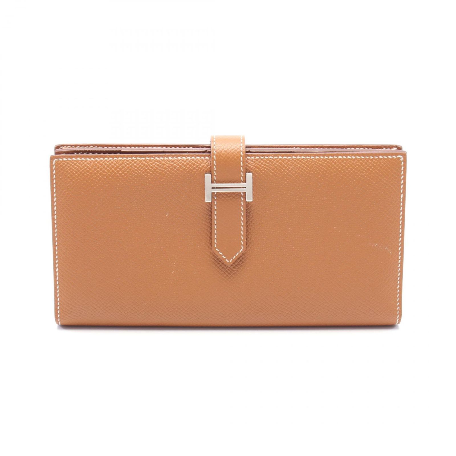 エルメス HERMES 二つ折り長財布 ベアンスフレ 039785CK ゴールド レザー ベアンスフレ ゴールド レディース Used A