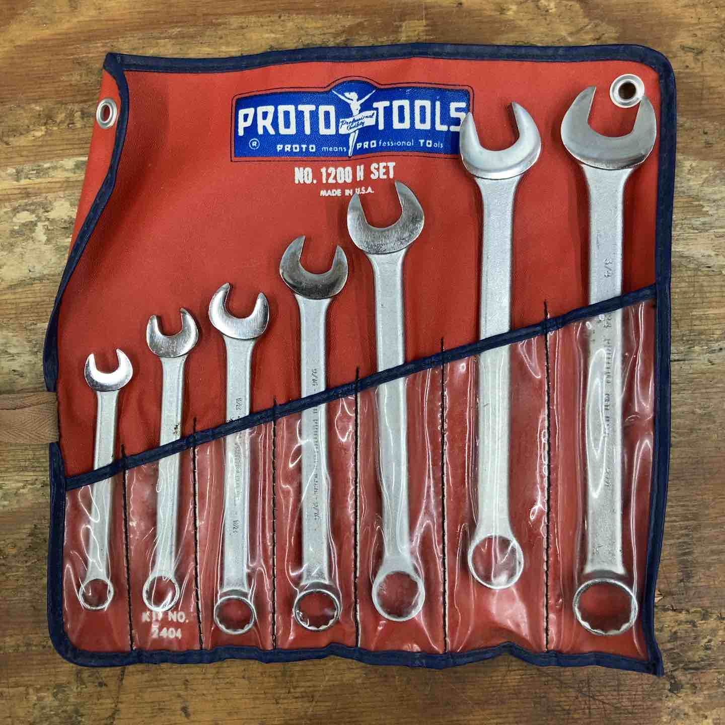 中古品】PROTO コンビネーションレンチ 7本セット インチサイズ