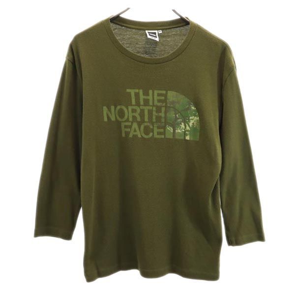 ノースフェイス NT37741 プリント 長袖 Tシャツ M グリーン THE NORTH FACE アウトドア メンズ 古着 【231101】