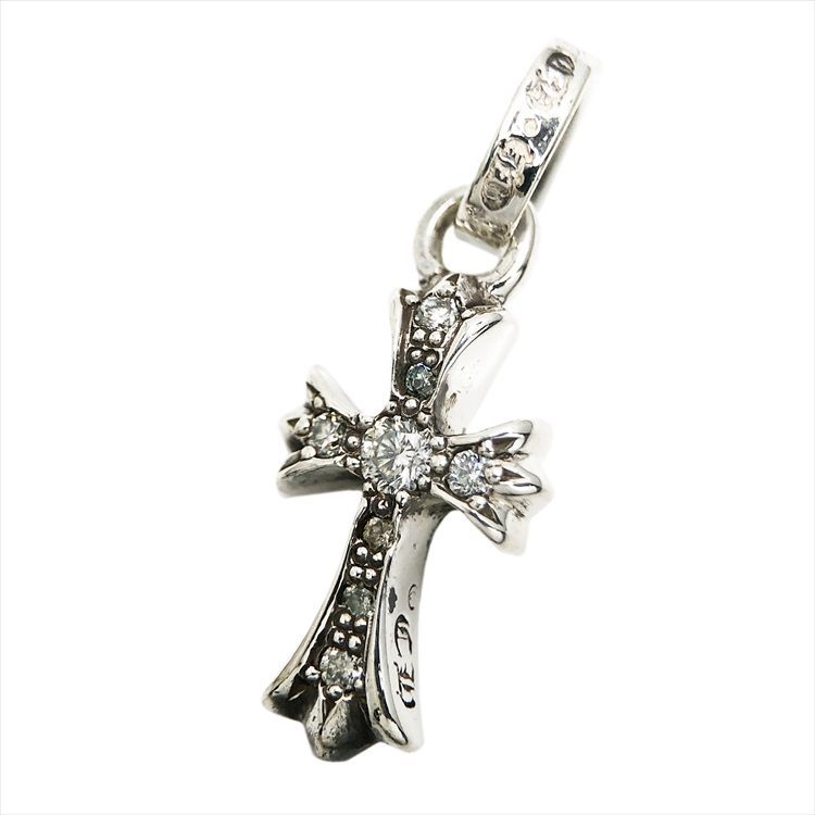 ChromeHearts クロムハーツ CRS BBYFAT P|DMND ベビーファットチャーム ベイビーファットチャーム アフターパヴェダイヤモンド ペンダント トップ ネックレス シルバー