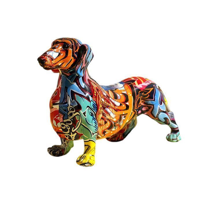 【リビングハウス】カラフルな犬のポップアート絵画60×60 リビングハウス】カラフルな犬のポップアート絵画60×60 犬 カラフル