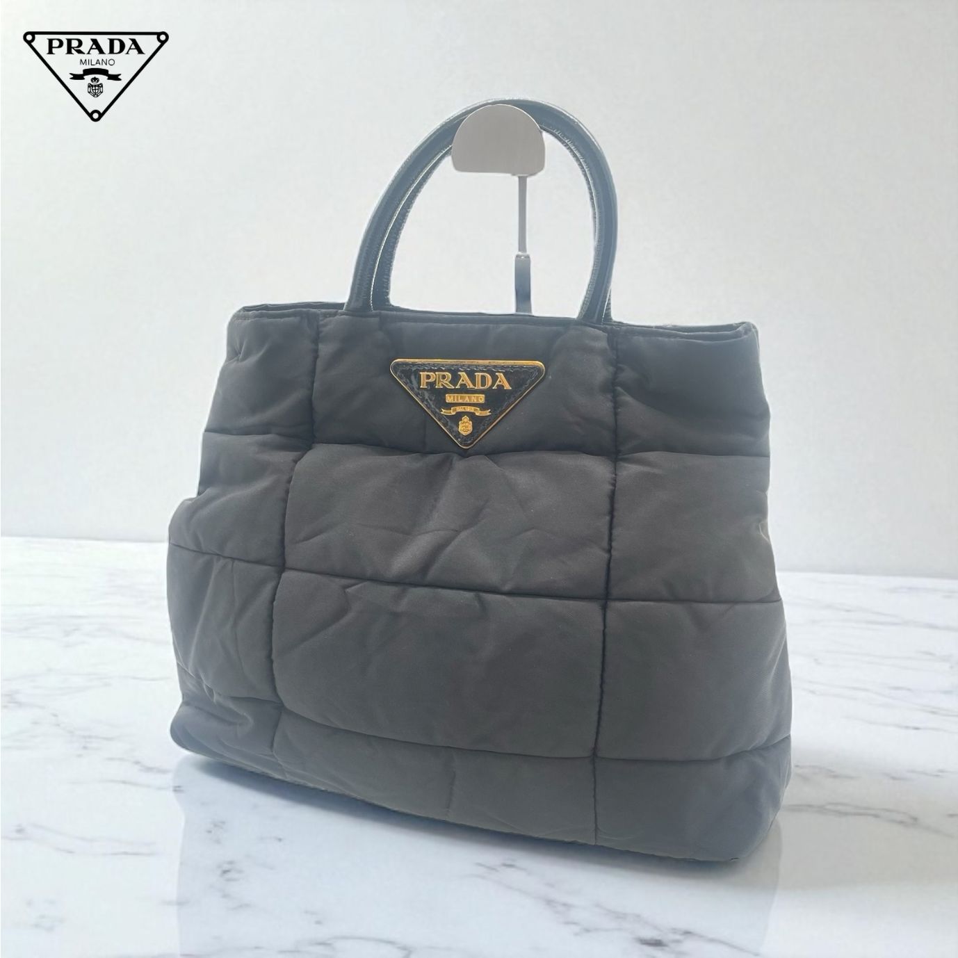 PRADA プラダ トートバッグ ハンドバッグ キルティング ナイロン 