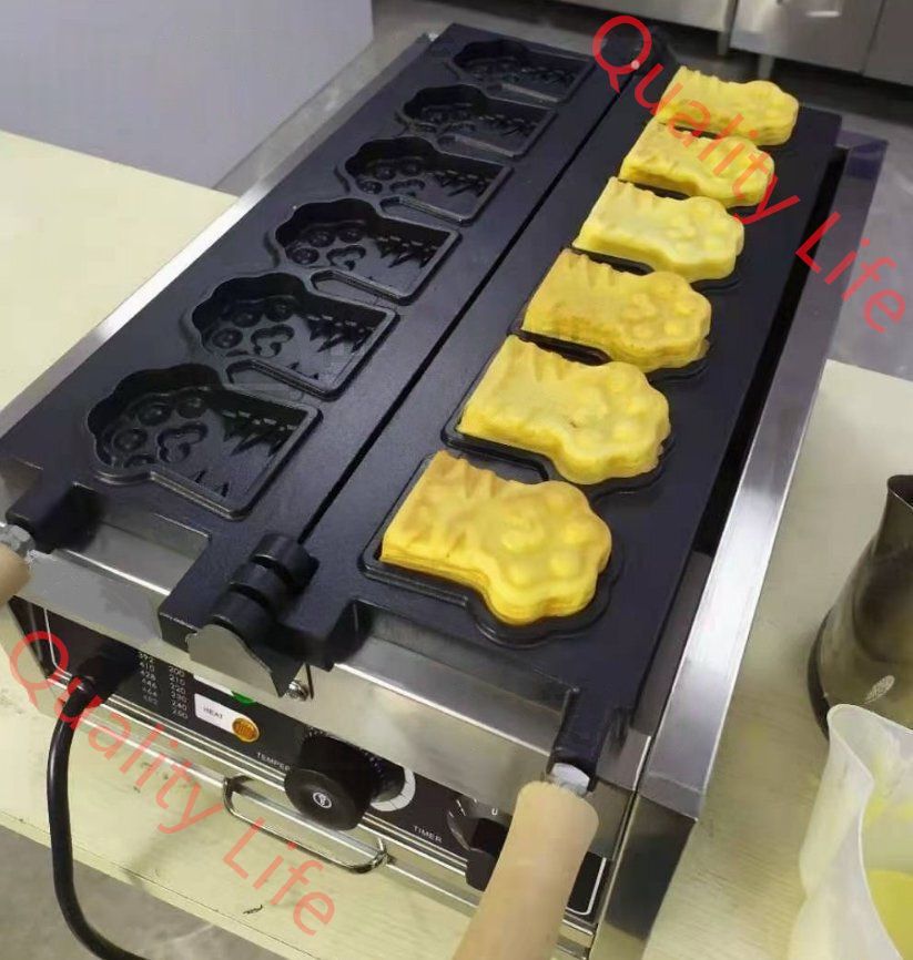 電気 熊の手のベビーカステラ 熊の手焼き機 ワッフルメーカー 6個焼き 単相 1 0０V|業務用