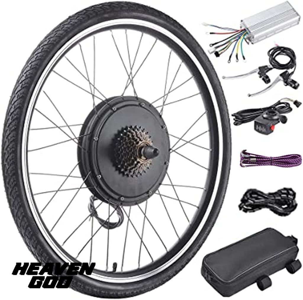 送料無料 48V 1000Wハブモーターバイク変換キット防水電動自転車変換キット フロントおよびリアホイールハブモーターキット LCDディスプ