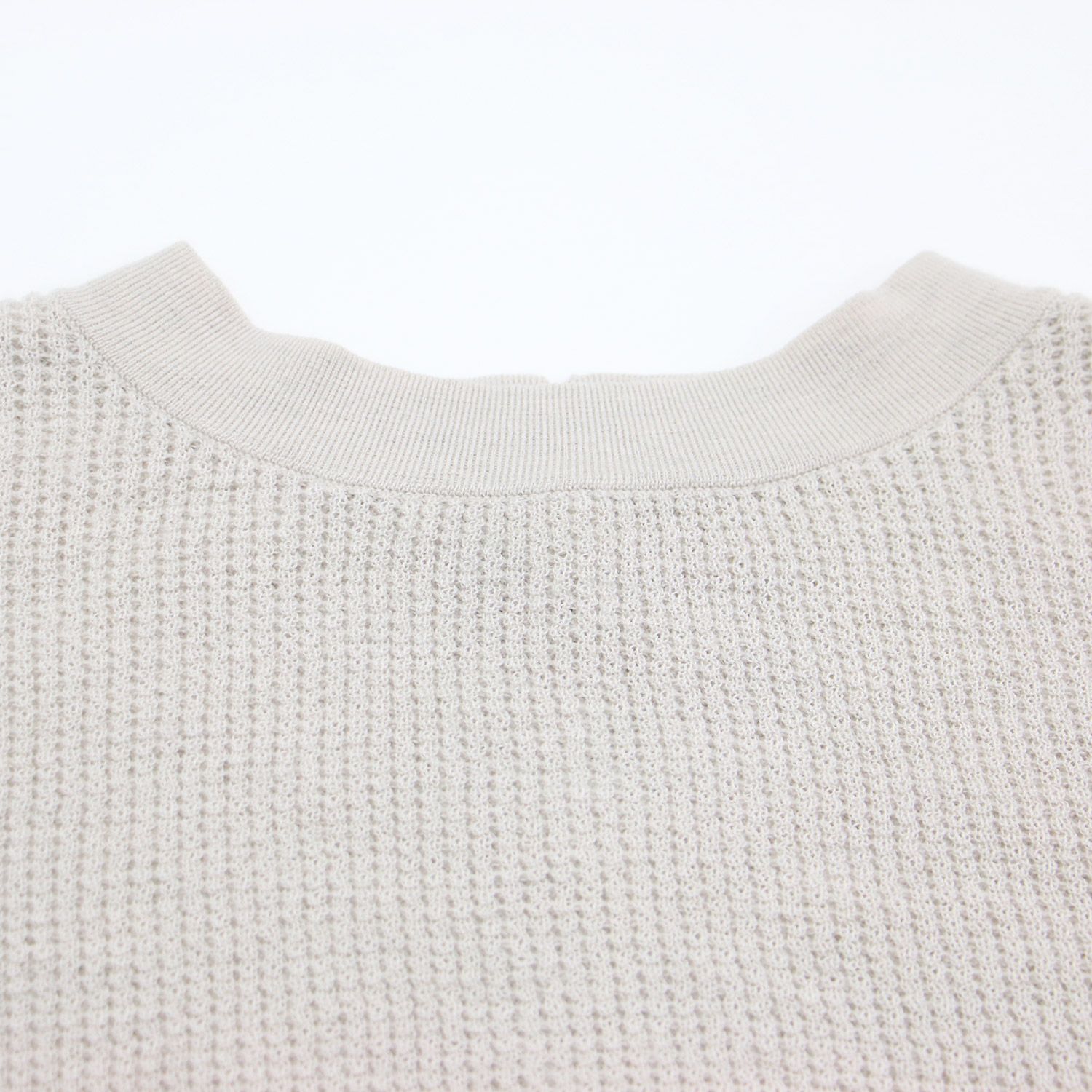LAppartement アパルトモン ニット ライトベージュ サイズ:FREE | 24春夏 カシミヤ サーマル ニット | Cashmere Thermal Knit プルオーバー クルーネック 長袖 2WAY ワッフル編み | トップス セーター【レディース】【中古】 LAppartement アパルトモン ニット ライトベージュ サイズ:FREE | 24春
