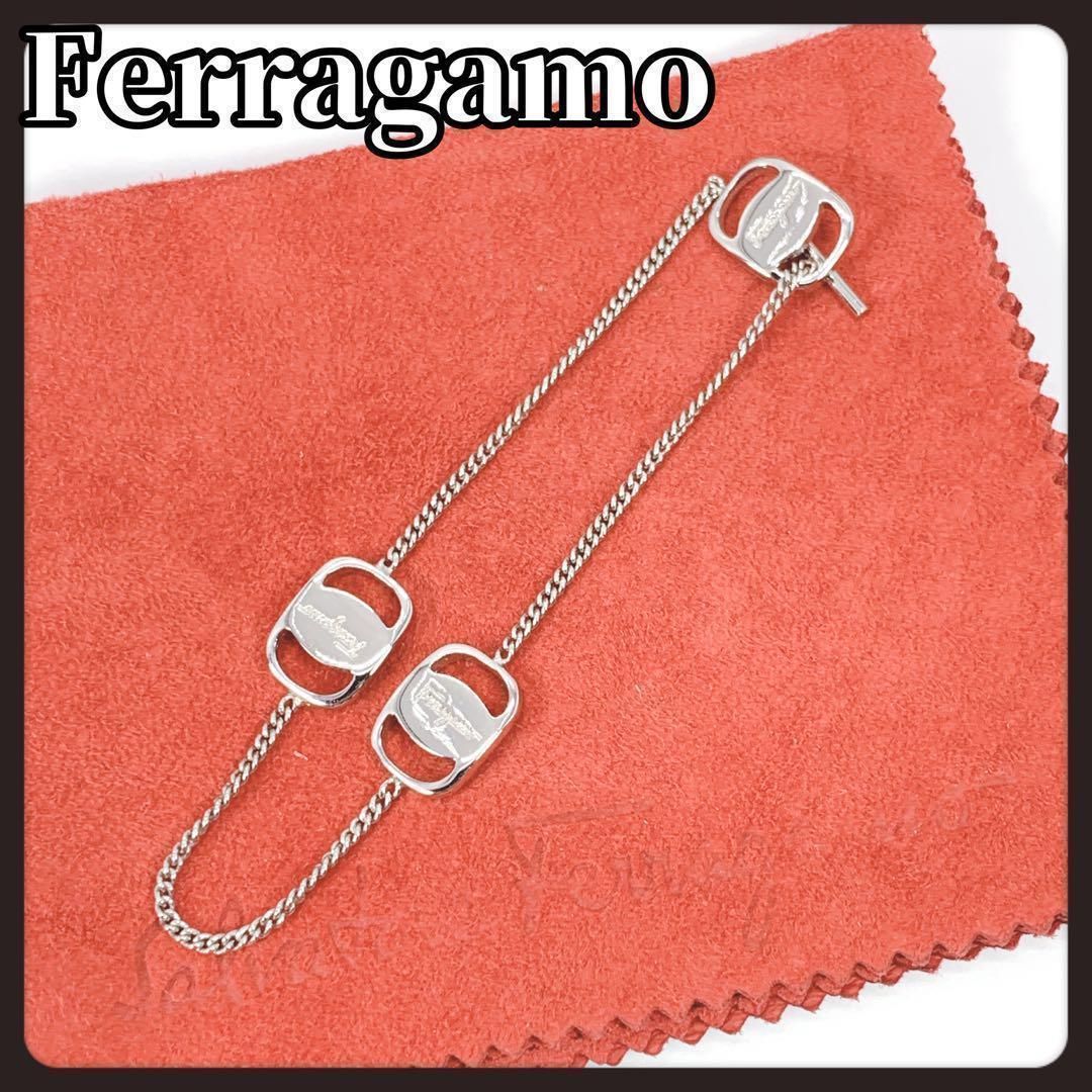 Ferragamo フェラガモ ヴァラ チェーン ブレスレット ロゴ シルバー