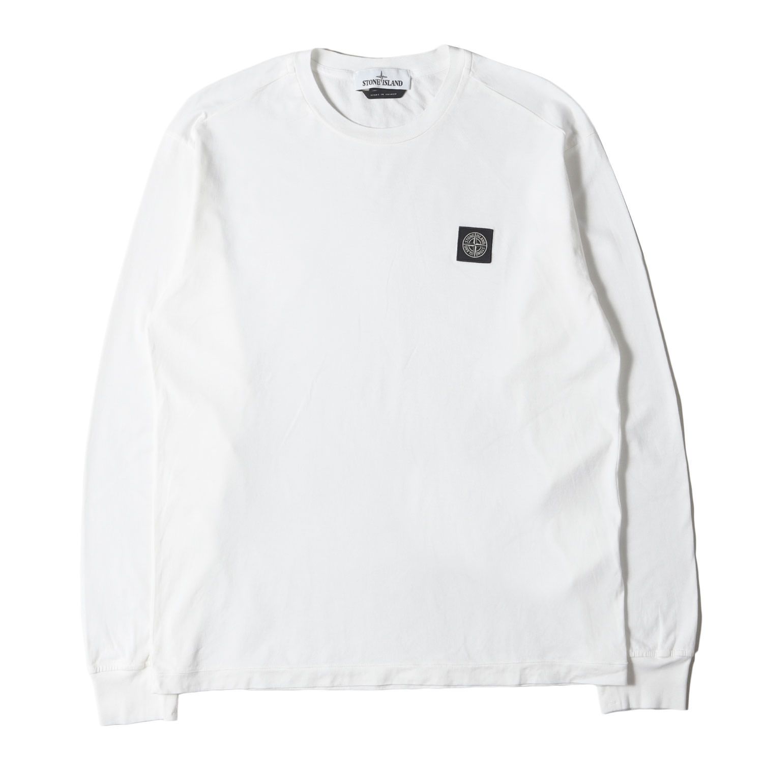 ストーンアイランド　長袖Tシャツ　ロンT ホワイト　L ストーンアイランド 長袖Tシャツ ロンT ホワイト L 【公式通販】