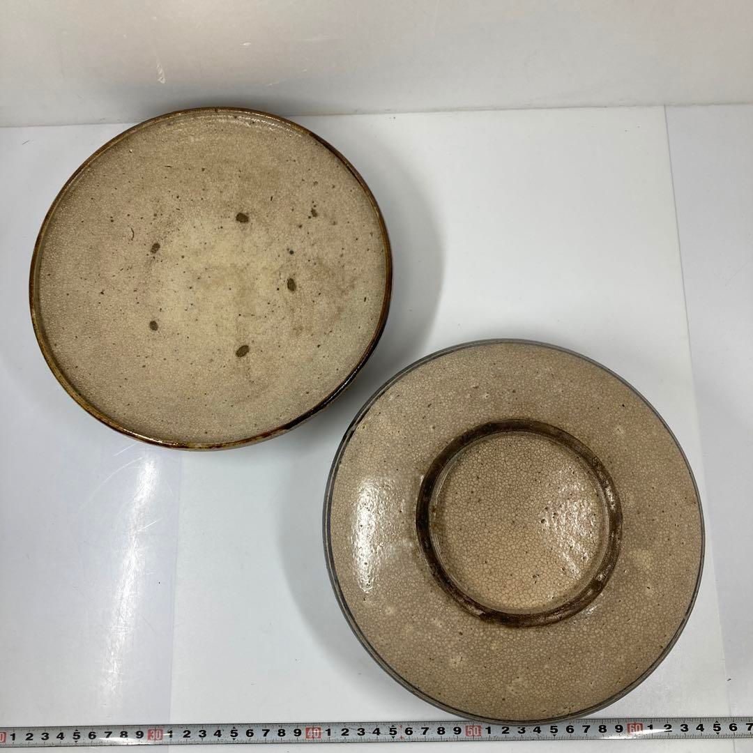 江戸時代　鼠志野　大蓋物　直径12.8㎝　タサニ　東な6-1206① 江戸時代 鼠志野 大蓋物 直径12.8㎝ タサニ 東な6-1206① - メルカリ