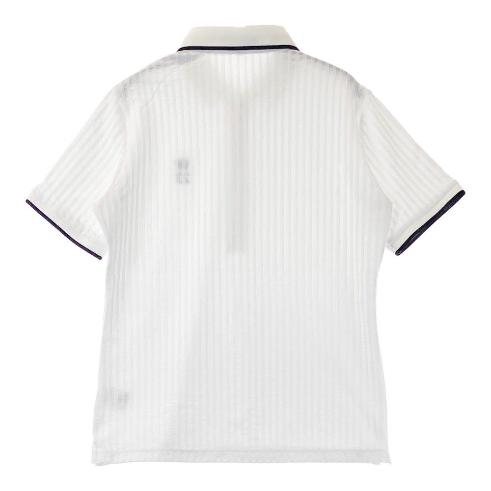 【即決】23区GOLF ニジュウサンクゴルフ 半袖ポロシャツ 総柄 ホワイト系 L [240001252538]【中古】メンズ