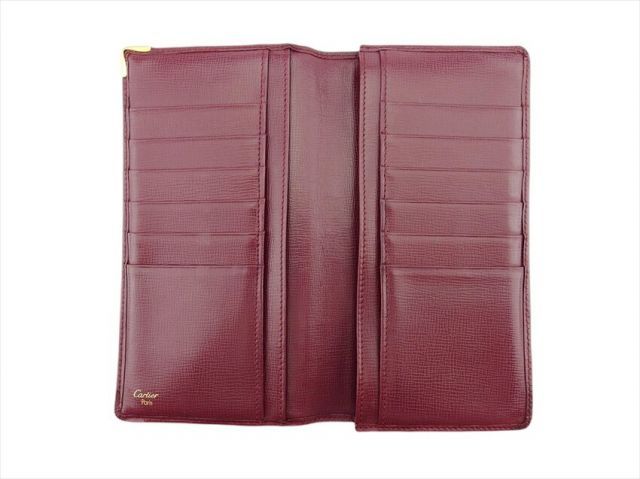 新品未使用✨Cartier カルティエ　長財布　マストライン　ボルドー　レザー カルティエ 長財布 ファスナー付き 長財布 レディース メンズ