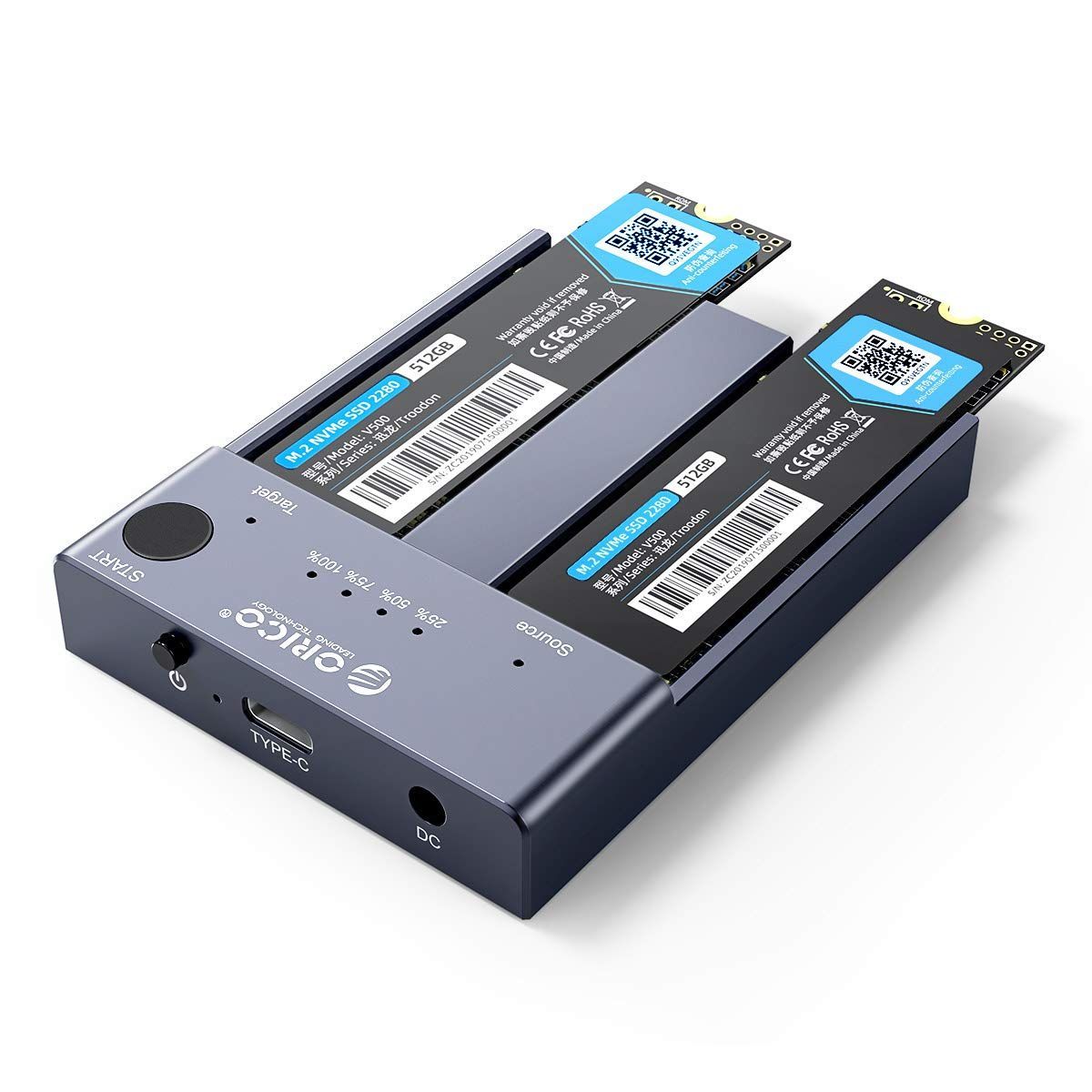 新着商品 コピー機能付 2ベイ USB3.1 外付けケース M-Key | SSDケース B-M Key Nvmeのみ に対応 USB M.2 3.1 Gen2 10Gbps NVME UASPサポート 2230|2242|2260|2280 SSD対応 M