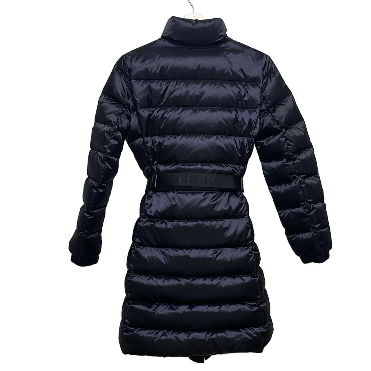 PRADA プラダ ダウンコート サイズ38 S レディース - 29G150 黒 長袖 冬 ベルト付き