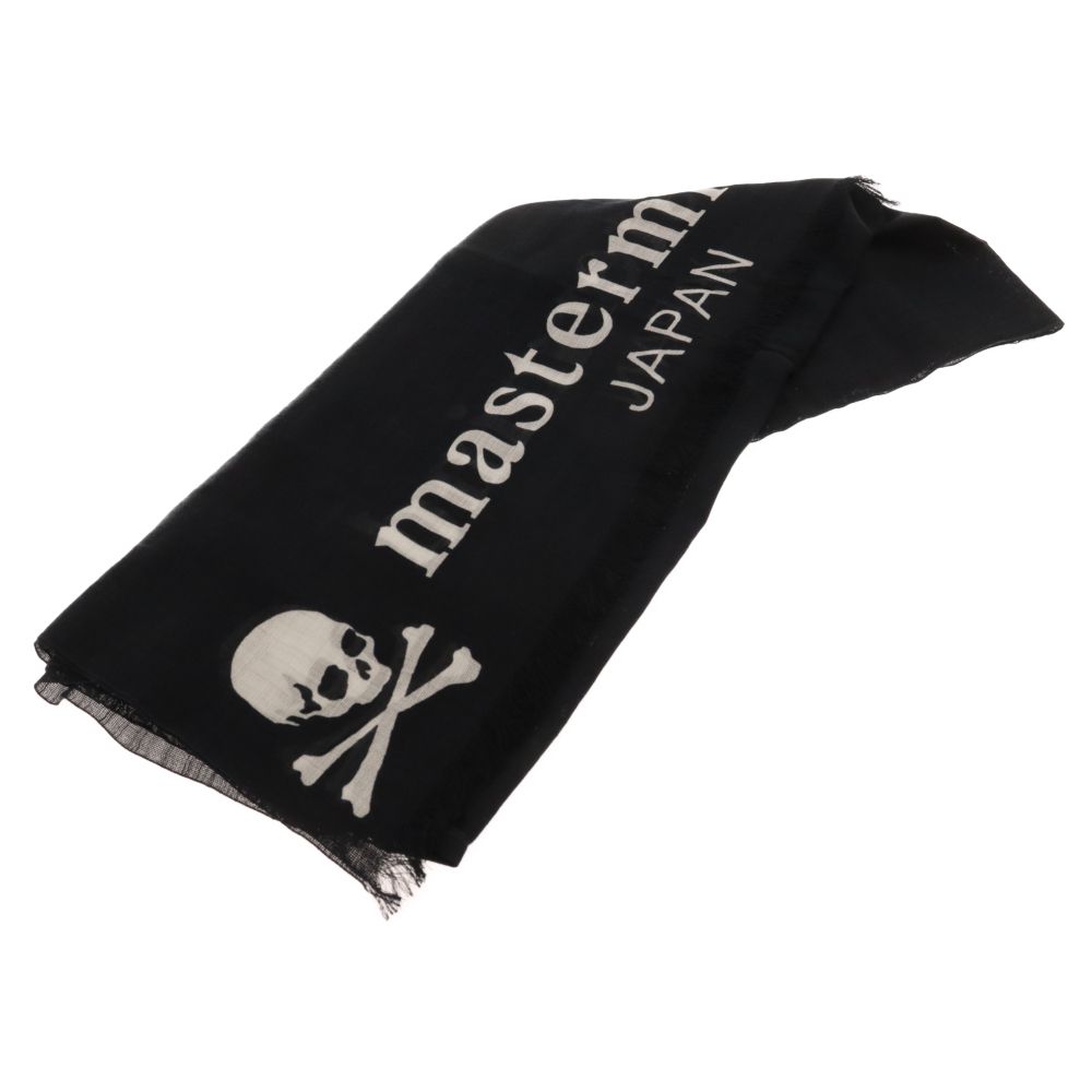 マスターマインド 大判ストール アフガンスカーフ スカル 総柄