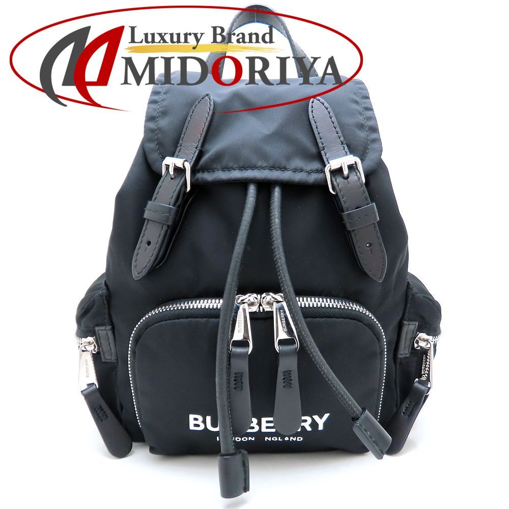 BURBERRY バーバリー ミニバックパック 8021258 リュック バックパック ナイロンxレザー ブラック レディース|352747
