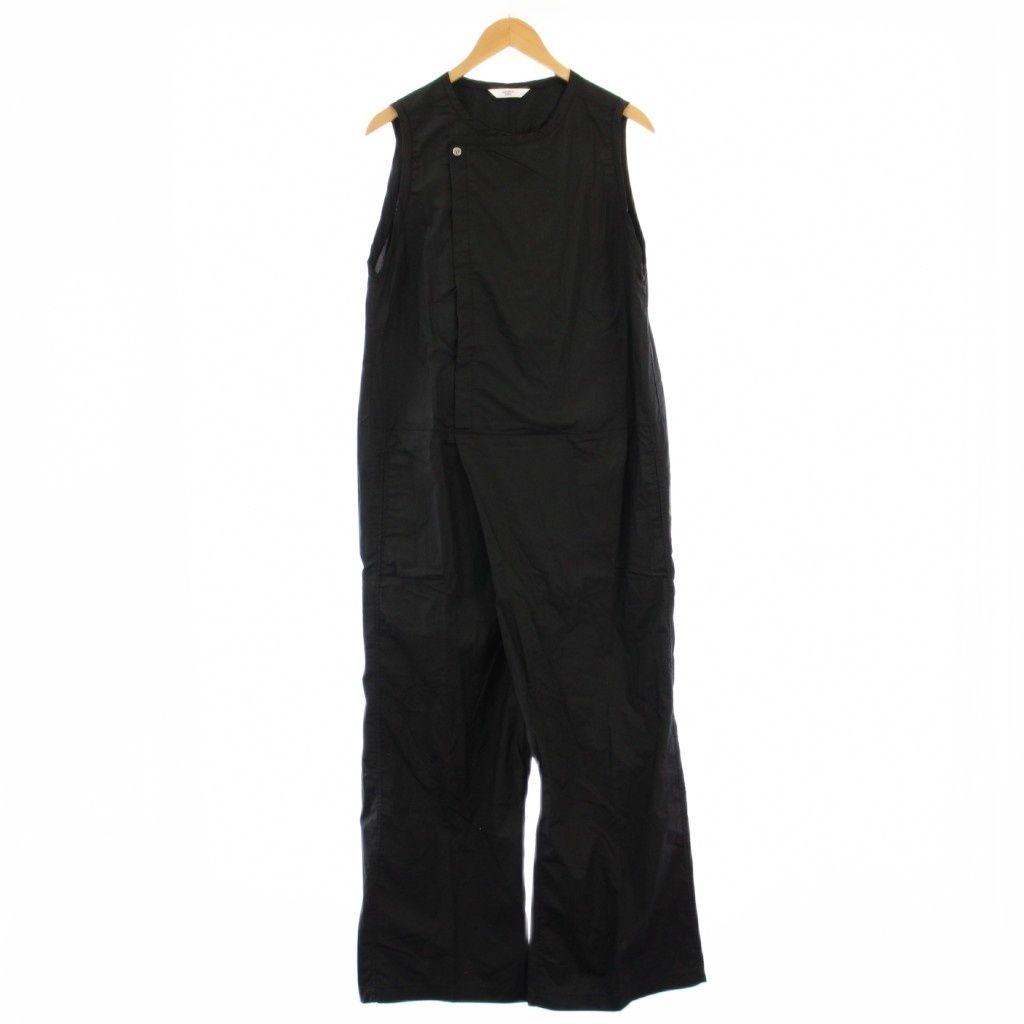 ユニヴァーサルティシュ UNIVERSAL TISSU ナチュラルタイプライター3Dオールインワン スラックスパンツ ノースリーブ 無地 1 黒 ブラック UT211PT030 BB