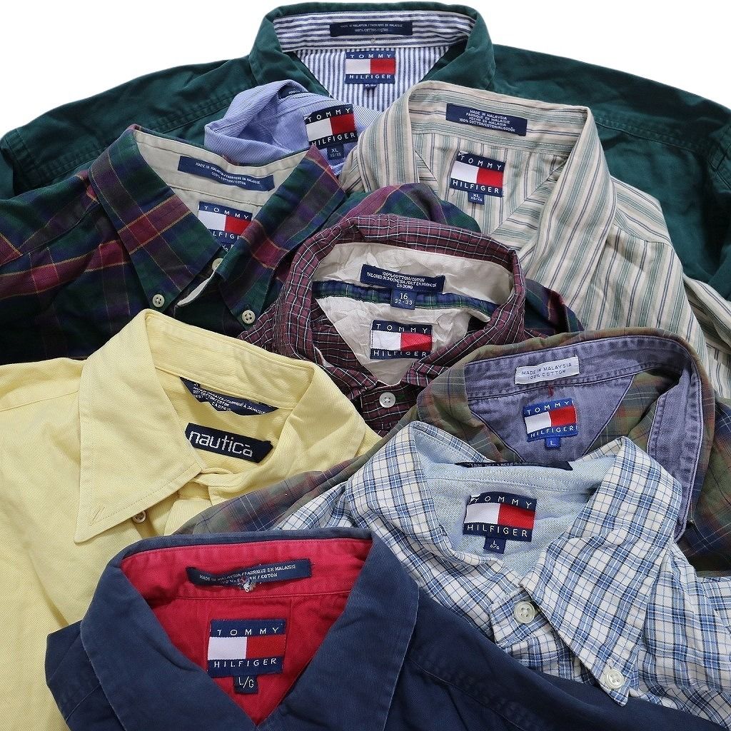 古着卸 まとめ売り 古着屋系ブランドMIX 長袖シャツ 9枚セット (メンズ