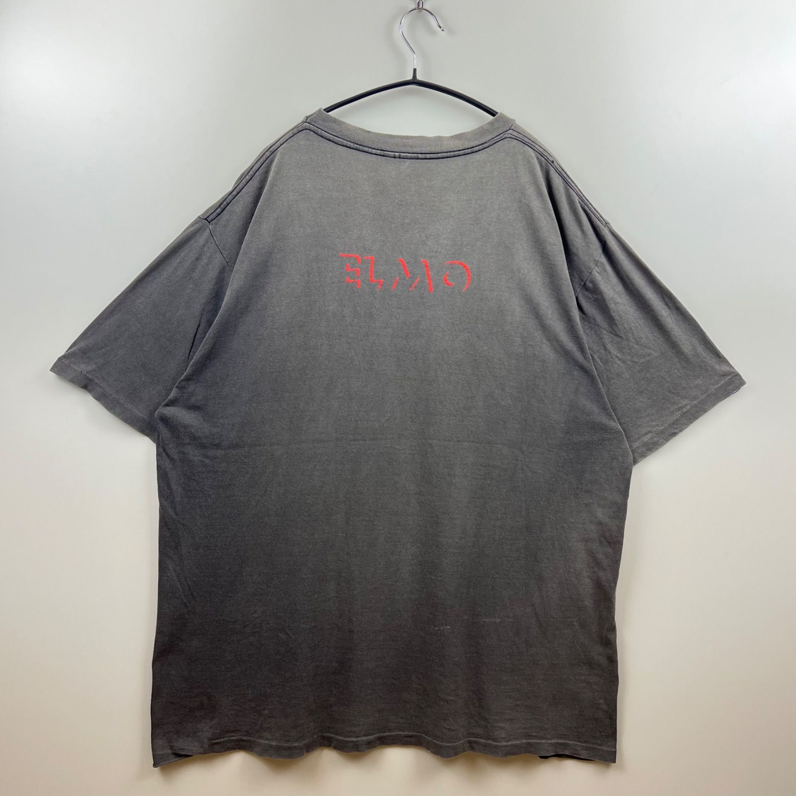 VINTAGE ヴィンテージ 90&#39;s ELMO エルモ プロモーション 半袖Tシャツ サイズL セサミストリート ブラック 古着 美品 中古 4c075815 90'S SESAME STREET ELMO T-SHIRTS（セサミストリート エルモ T