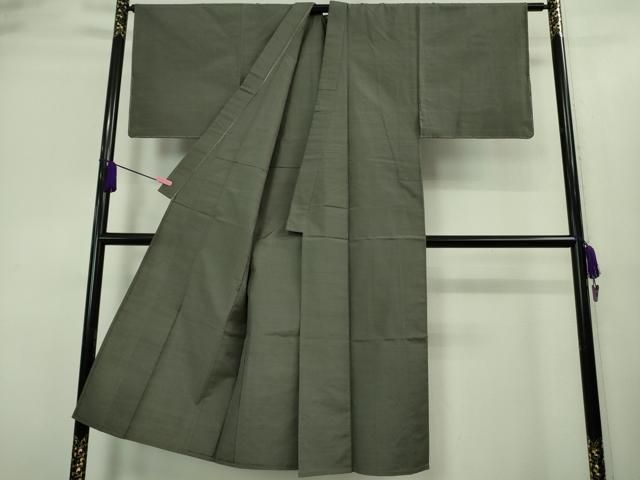 平和屋着物 上 男性 紬 単衣 色無地 藍海松茶色 ♥ DZAA9422kh5