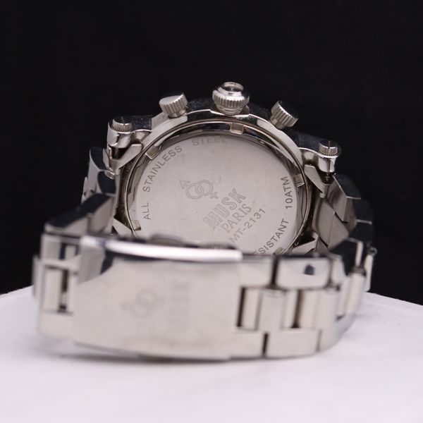 ムスク QZ ブラック文字盤 クロノグラフ MT-2131 メンズ腕時計 kmr 2550000 NSK