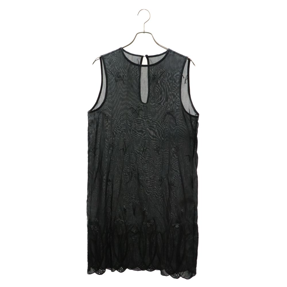 マメクロゴウチ ボタニカルワンピース ブラック 美品✨ マメクロゴウチ