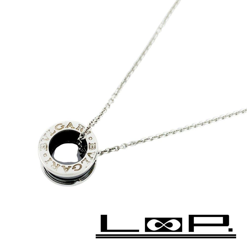 ■中古■　ブルガリ ビーゼロワン B-ZERO1 ネックレス  セーブザチルドレン アクセサリー シルバー ブラック セラミック SV 925 【437526】 □中古□ ブルガリ ビーゼロワン B-ZERO1 ネックレス
