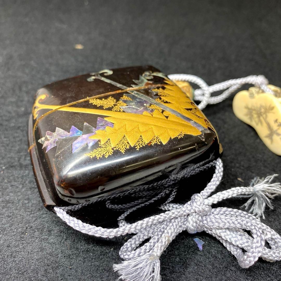  江戸時代 蒔絵印籠 木 102 g 東Y 6 0910 2 Fトカサ 印籠 漆芸 漆器