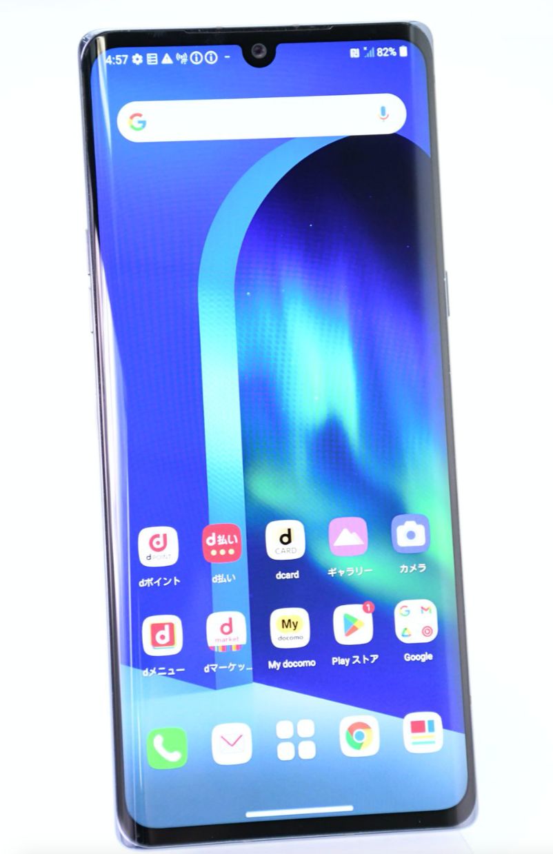 【液晶美品】SIMフリー docomo LG L-52A 5G Aurora Gray